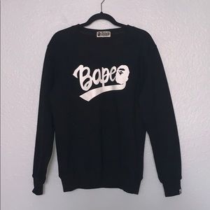 RARE** Bape Black Logo Crewneck - XL